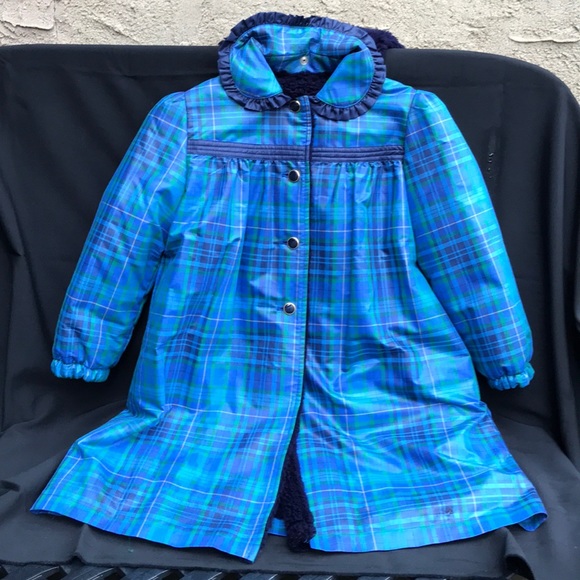 Other - Plaid polished cotton dress coat